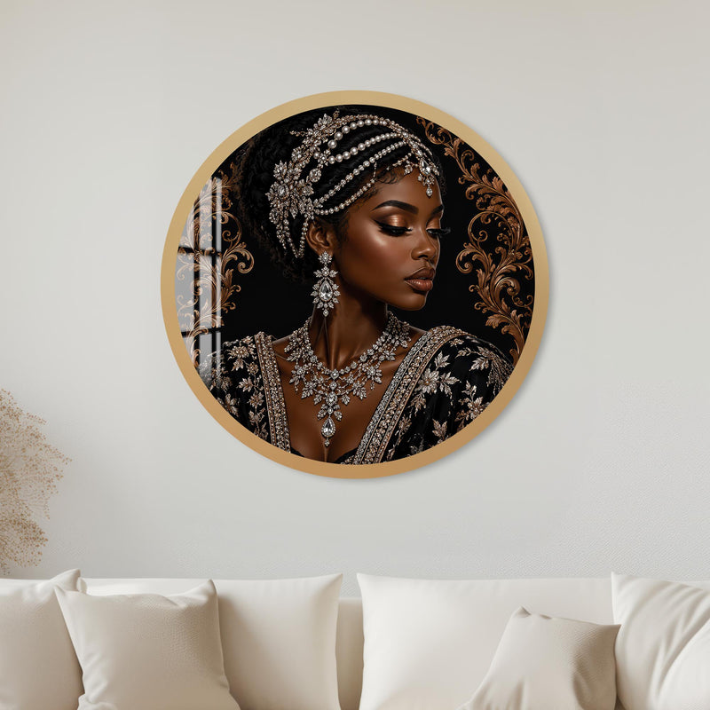 Jeweled Midnight Majesty with gold frame