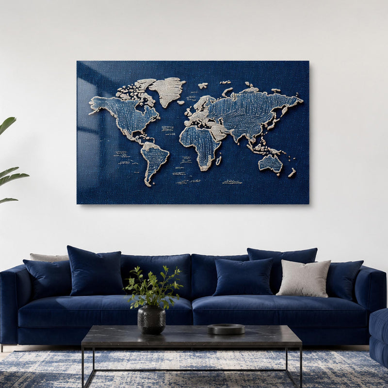 Denim World Map lifestyle view