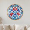 Iznik Floral Harmony with gold frame