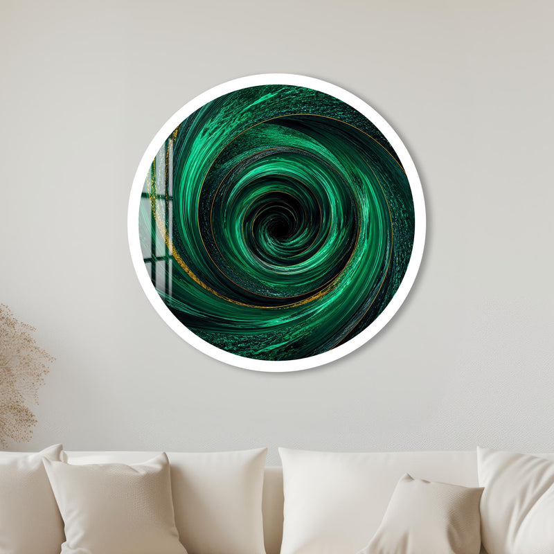Emerald Vortex with white frame