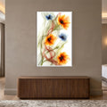Ethereal Poppy Dance with white frame