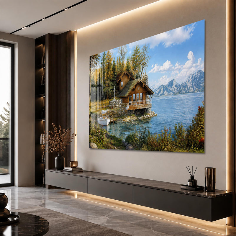 Lakeside Cabin Retreat angled lifestyle view