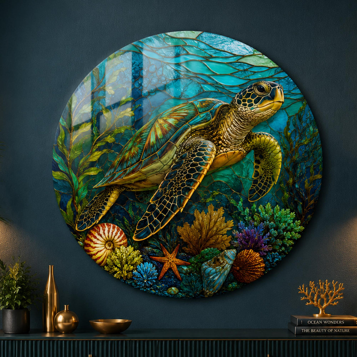 Stained Glass Sea Turtle lifestyle view