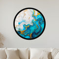Gilded Turquoise Tides with black frame