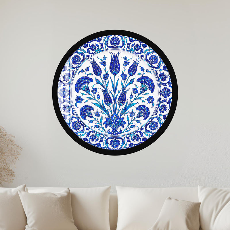 Ottoman Tulip Garden with black frame