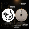 Mismatched Number Dial — tempered glass, ultra HD print, ready to hang
