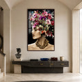 Butterfly Blossom Muse with walnut frame