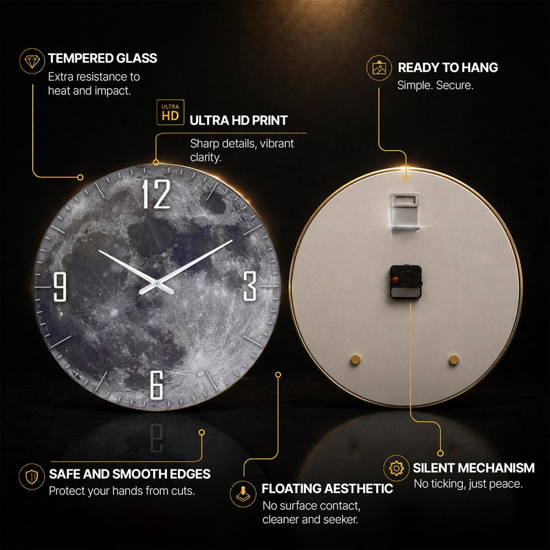 Lunar Surface — tempered glass, ultra HD print, ready to hang