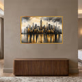 Golden Manhattan Reflections with gold frame