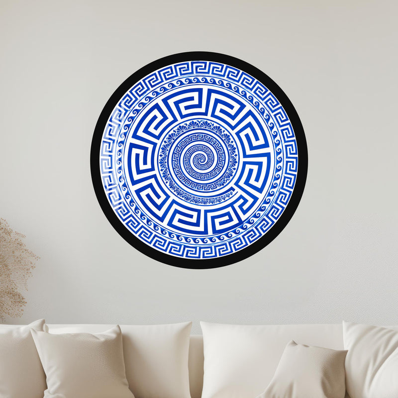 Greek Key Spiral with black frame