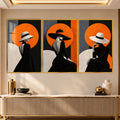 Orange Muse with gold frame