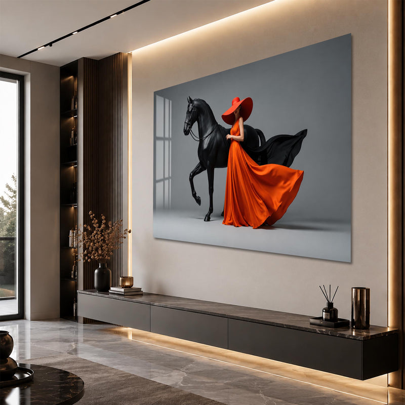 Crimson Equestrian Elegance lifestyle view
