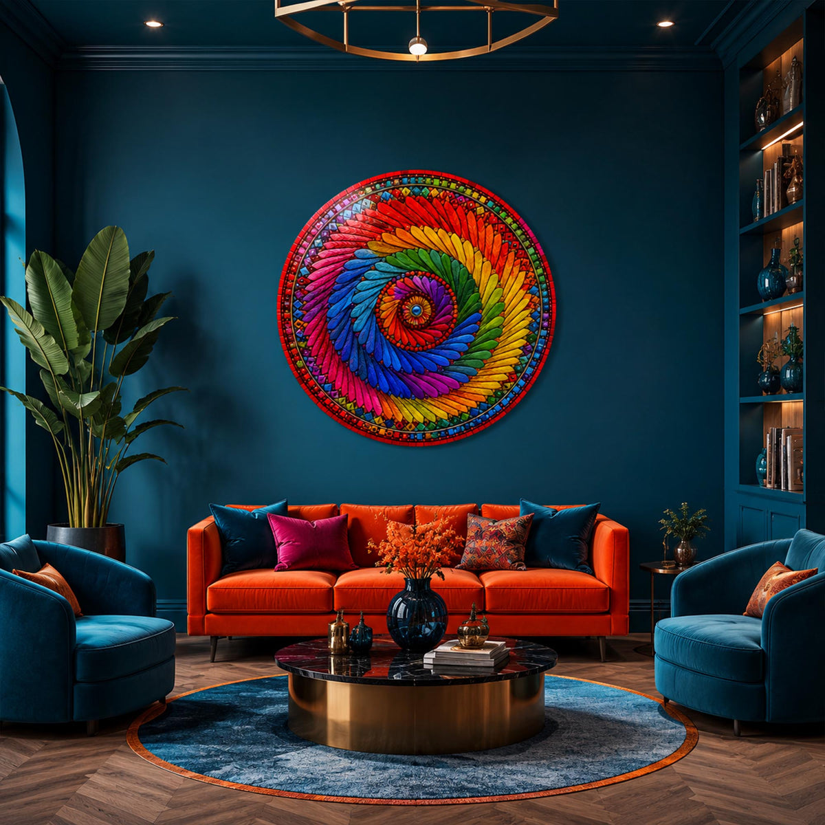 Rainbow Feather Spiral lifestyle view
