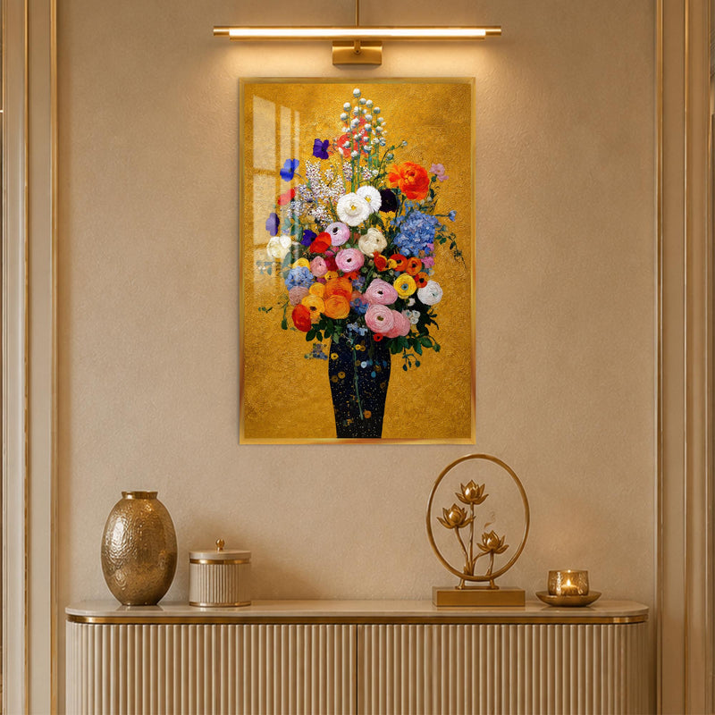 Golden Garden Bouquet with gold frame