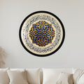 Ottoman Floral Medallion Plate with black frame