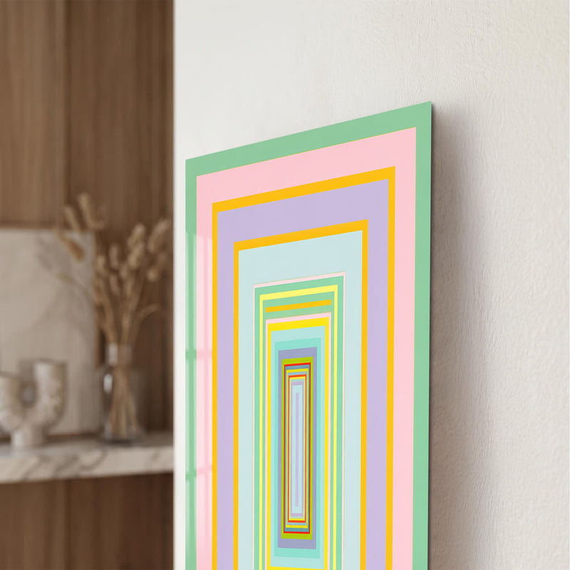 Artronauts Glass Print Pastel Portal Glass Wall Art