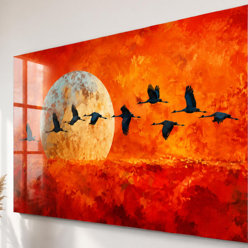 Moonlit Crane Migration lifestyle view