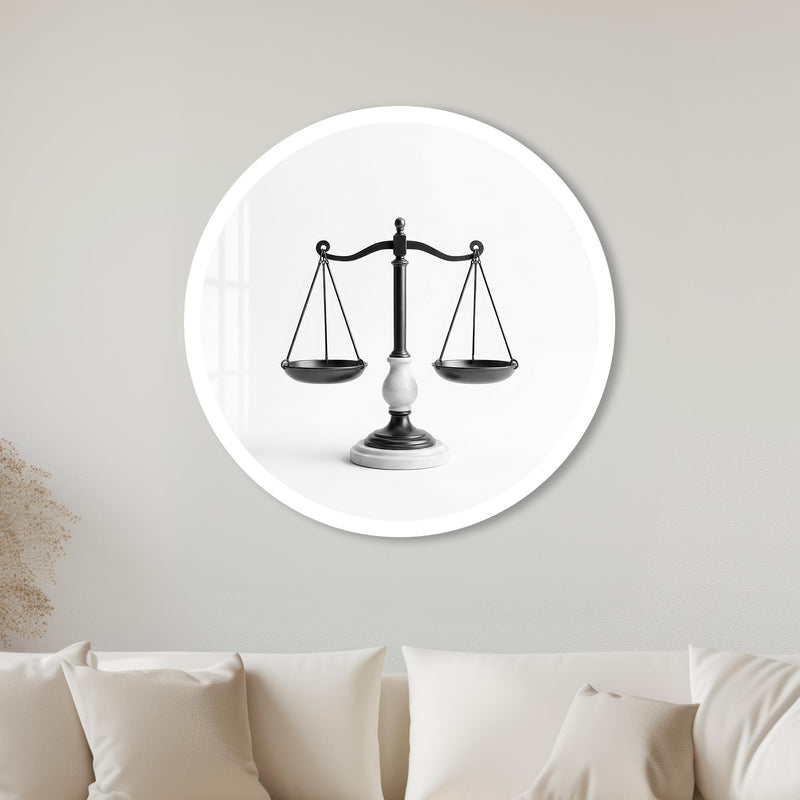 Classic Balance Scales with white frame