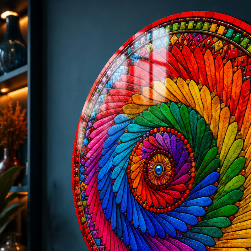 Rainbow Feather Spiral lifestyle view