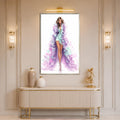 Lavender Runway Muse with silver frame