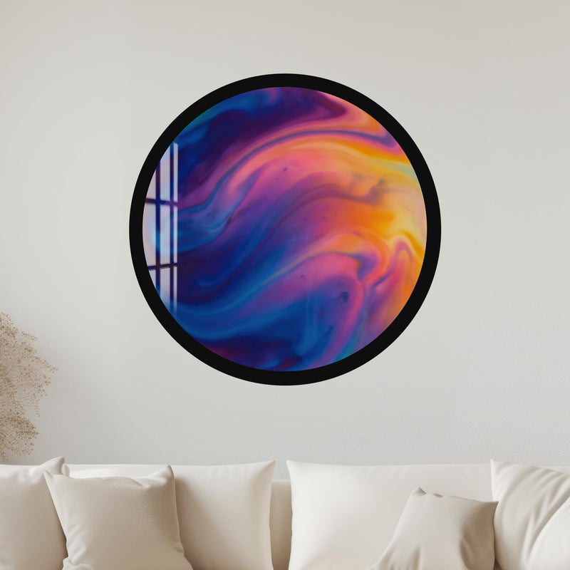 Cosmic Marble Swirl with black frame
