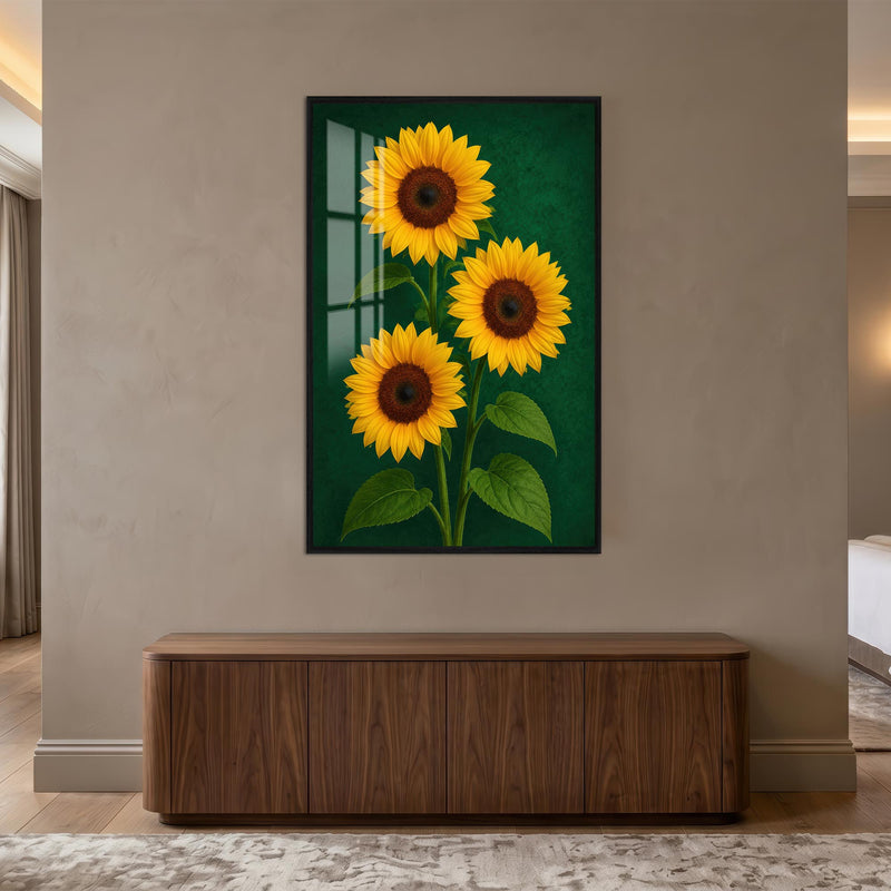 Golden Sunflower Trio lifestyle view