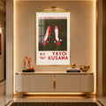 Avant-Garde Red Heels with gold frame