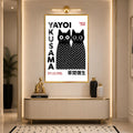 Yayoi Cat Duo with gold frame