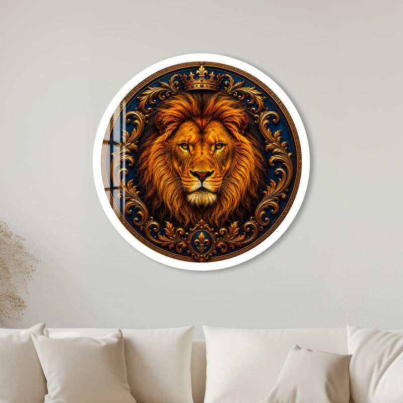 Crowned Lion Majesty with white frame