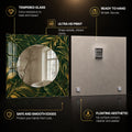 Emerald Botanical Elegance — tempered glass, ultra HD print, ready to hang