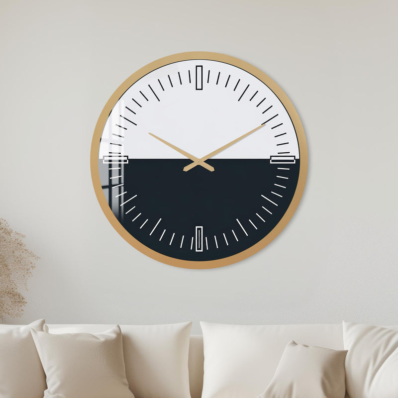 Monochrome Split Face with gold frame