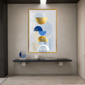 Blue And Gold Rhythm with gold frame