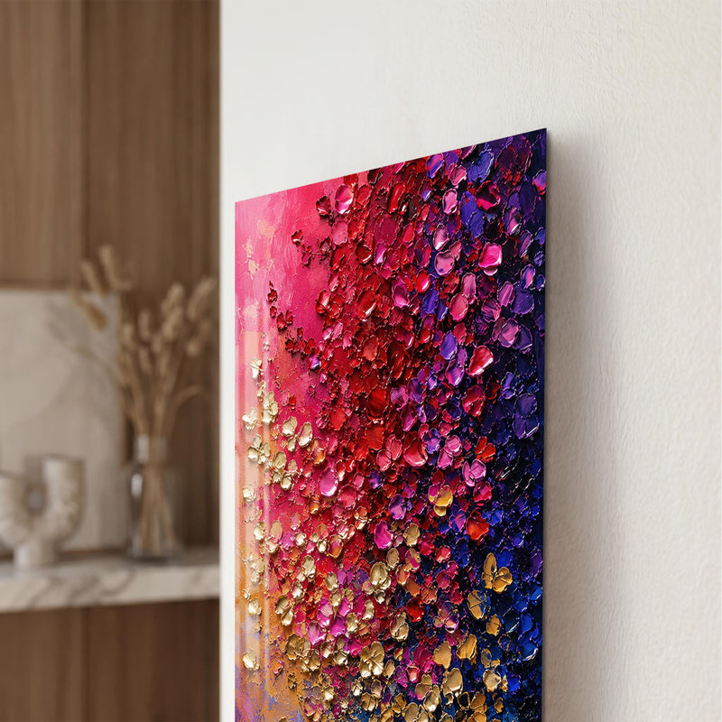 Artronauts Glass Print Chromatic Petal Cascade Glass Wall Art