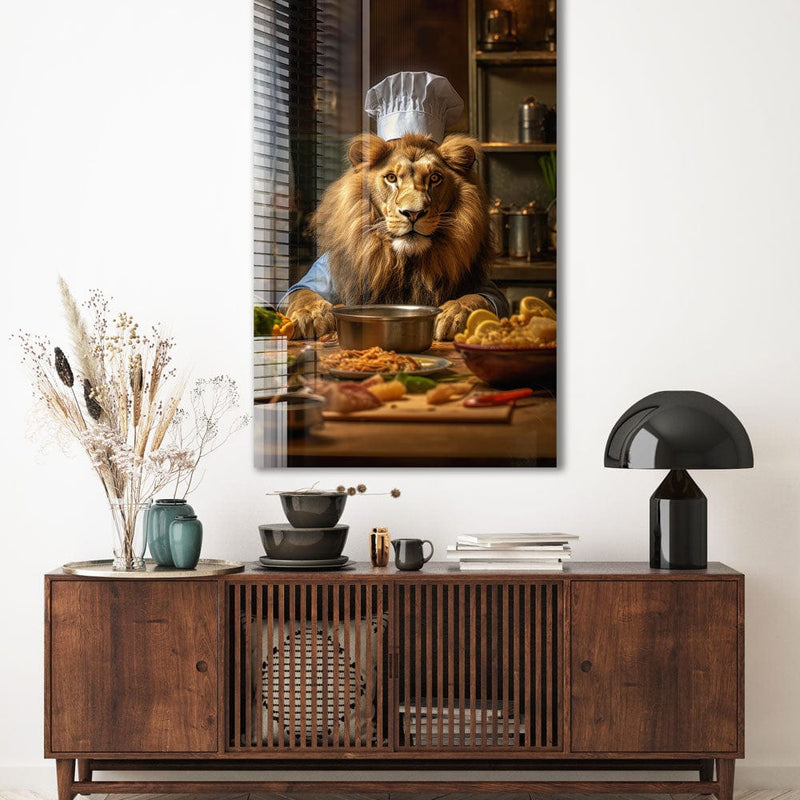 Artronauts Glass Print Chef Lion