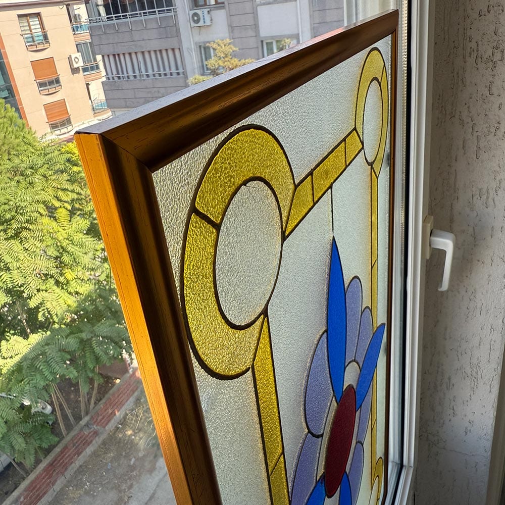 Artronauts Glass Print Floral - Stained Glass Art