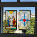 Artronauts Glass Print Floral - Stained Glass Art