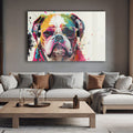 Artronauts Glass Print Coloured Bulldog