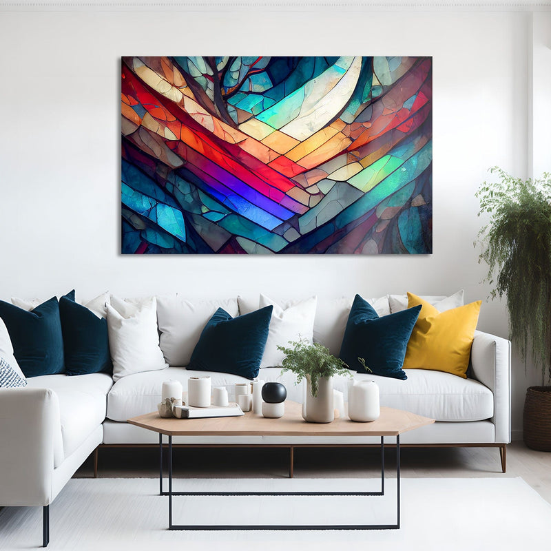 Artronauts Art Glass Print Colourful Stained Glass Effect