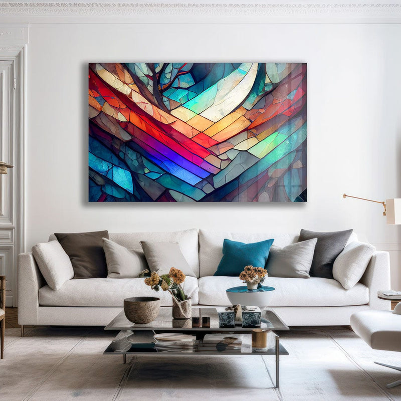 Artronauts Art Glass Print Colourful Stained Glass Effect