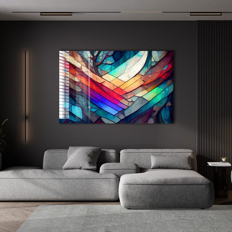 Artronauts Art Glass Print Colourful Stained Glass Effect