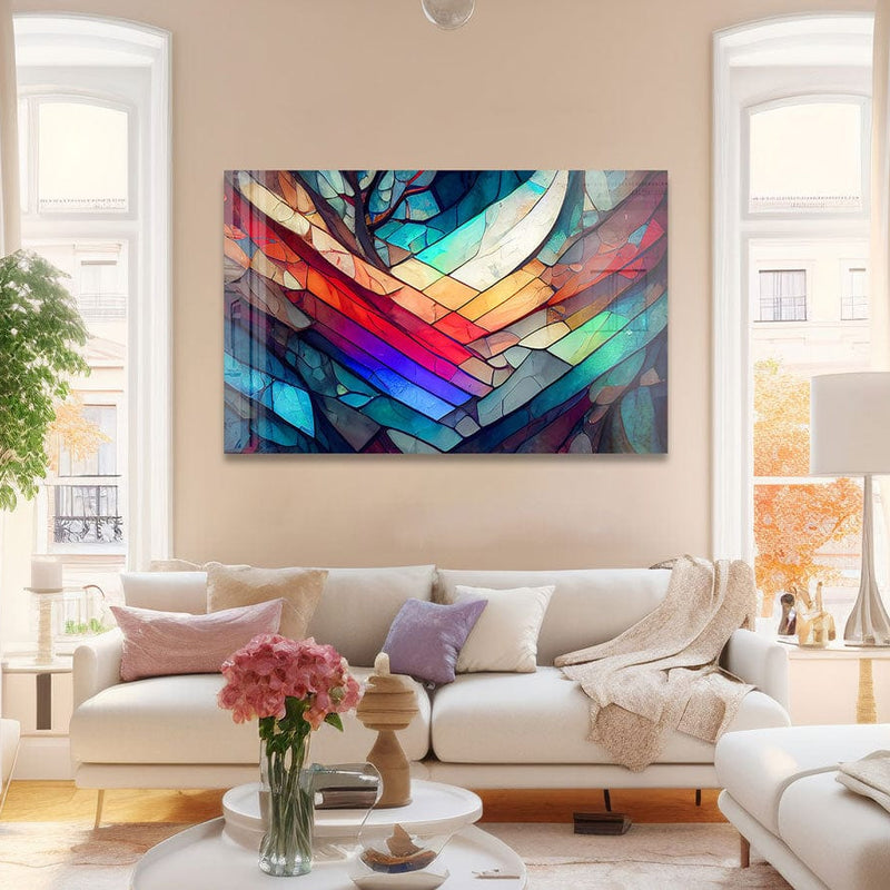 Artronauts Art Glass Print Colourful Stained Glass Effect