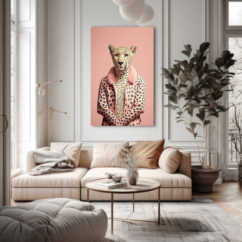 Artronauts Glass Print Cool Cheetah