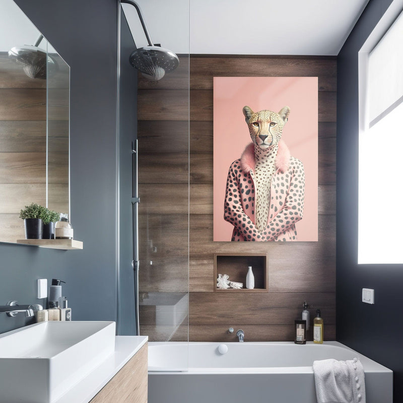 Artronauts Glass Print Cool Cheetah