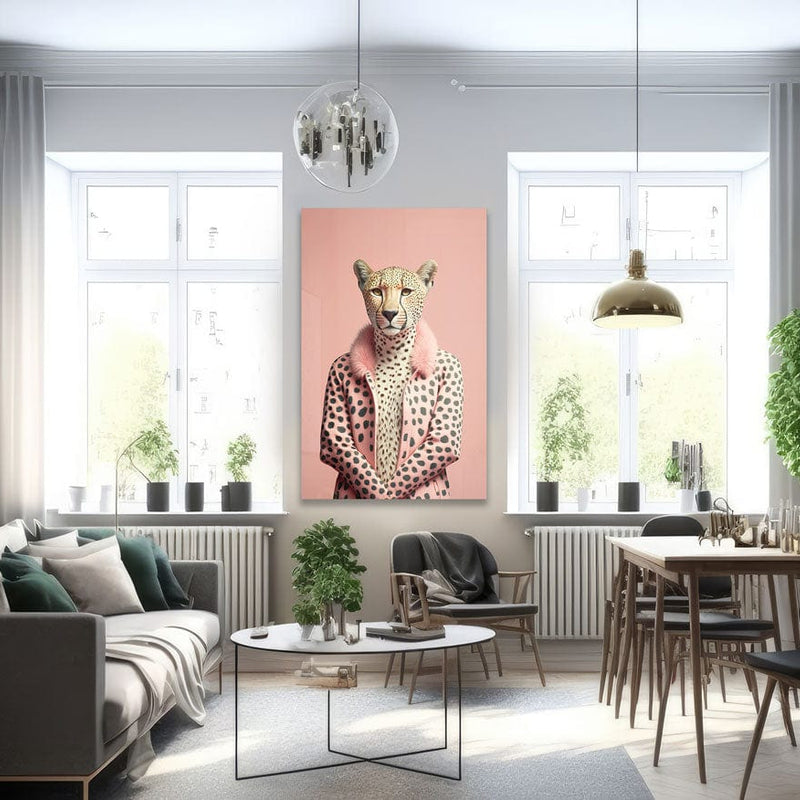 Artronauts Glass Print Cool Cheetah