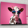 Artronauts Glass Print Cool Cow