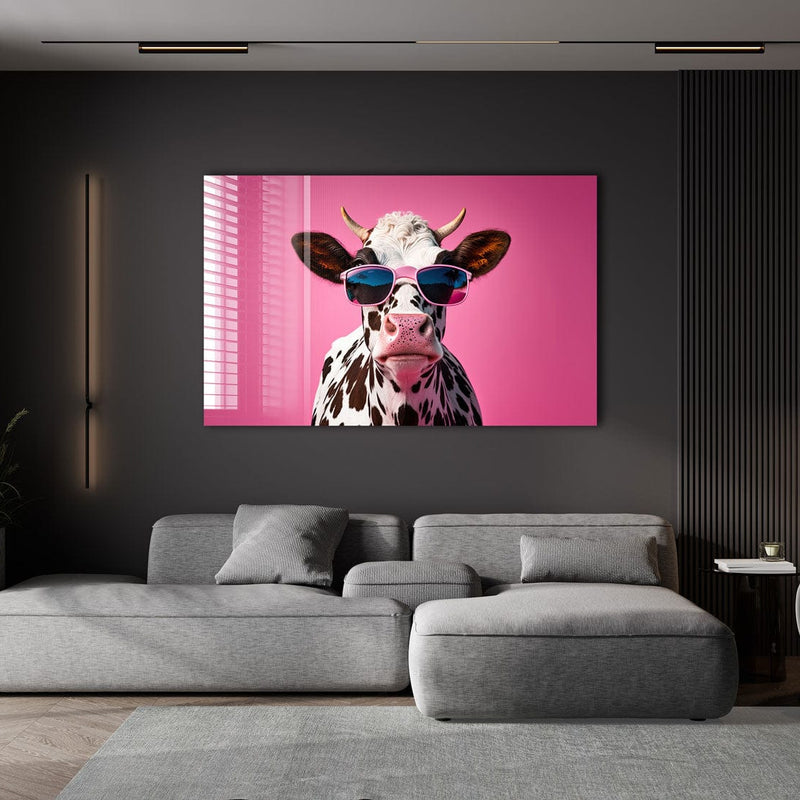 Artronauts Glass Print Cool Cow