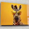 Artronauts Glass Print Cool Zebra
