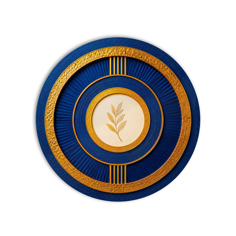 Golden Laurel Medallion product shot on white background