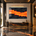 Molten Ember Flow with silver frame