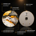 Golden Marble Flow — tempered glass, ultra HD print, ready to hang